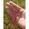 Macrame klíčenka srdíčko