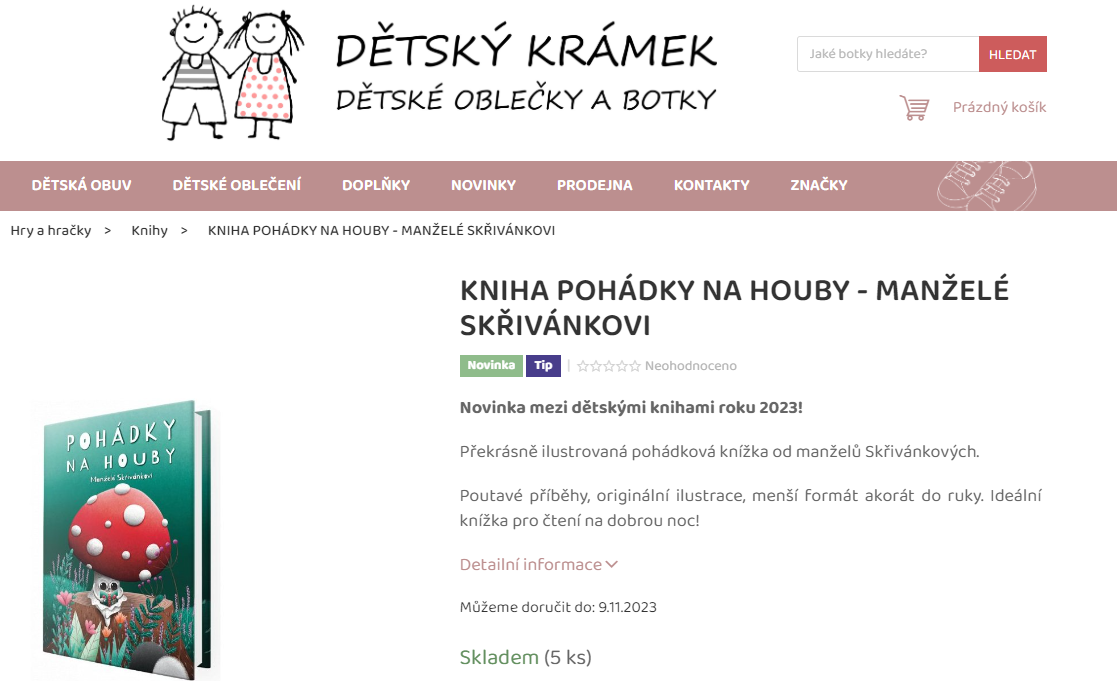 Naše kniha je dostupná v další kamenné prodejně