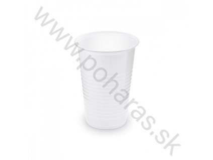 Plastový pohár (PP) biely 160ml [100ks]