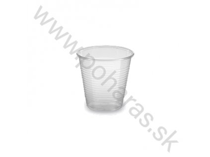 Plastový pohár (PP) priehľadný o70mm 150ml [100ks]