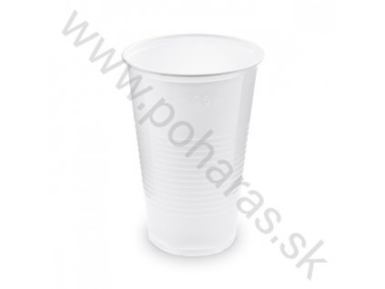 Plastový pohár (PP) biely o95mm 500ml [50ks]