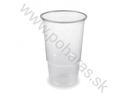 Natúr műanyag pohár o95mm PP [5dl]