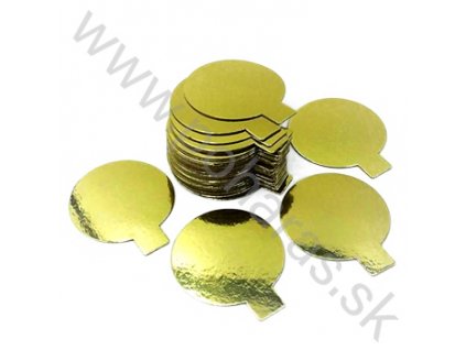 Papierová tácka okrúhla zlatá [8cm] 25ks