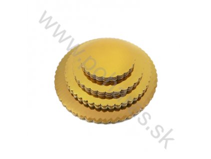 Fodros tortapapír tálca arany [20cm]
