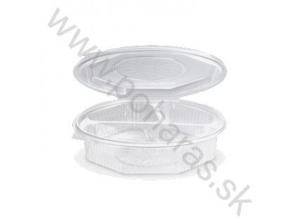 Egybefedeles menu doboz 3 részes PP [21,5x5,7cm]