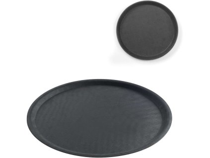 Tácka okrúhla s kaučukovým povrchom, pr. 280 mm čierna