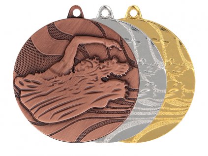 Zlatá, strieborná a bronzová medaila Plávanie 