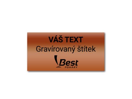 Štítek gravírovaný plastový bronzový