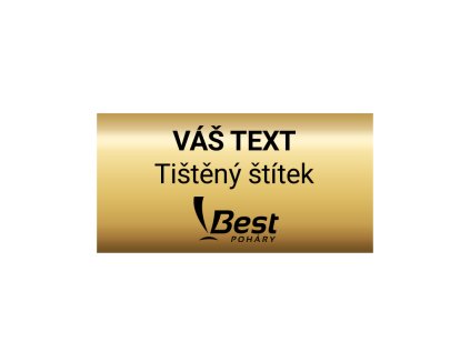 Štítek tištěný fóliový zlatý