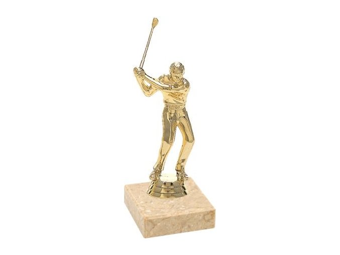 Figurka zlatá golf muž