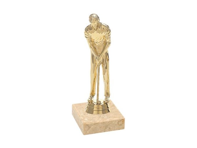 Figurka zlatá golf muž