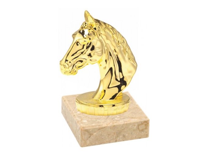 Figurka zlatá koňská hlava