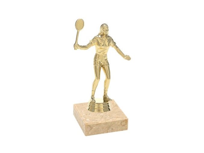 Figurka zlatá badminton žena