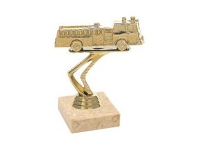 Figurka zlatá hasičské auto