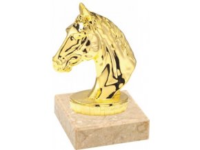 Figurka zlatá koňská hlava