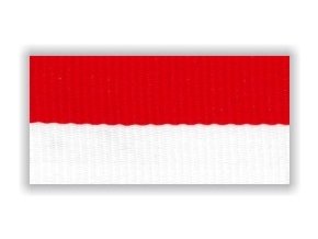 Stuha s karabinou V2BC - bílá červená