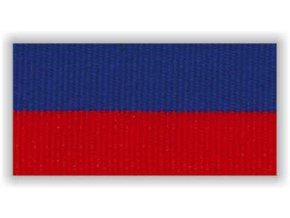 Stuha s karabinou V8CM - modrá červená úzká