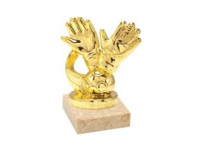 Figurka zlatá fotbalové rukavice