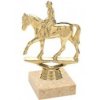 Figurka zlatá kůň s jezdcem