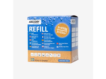 Balení náhradních náplní do pohlcovače Absodry