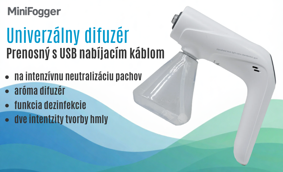 Mini Fogger - prenosný difuzér na baterky s USB nabíjacím káblom