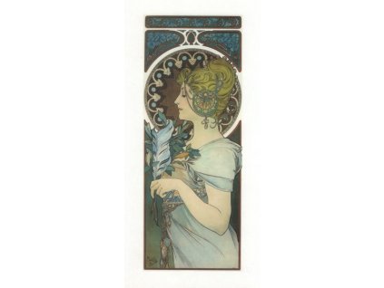 Pohlednice A. Mucha - Feather