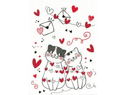 Pohlednice Láska kočičí