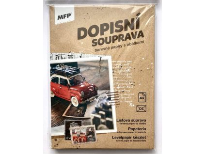 Dopisní sada s retro autem