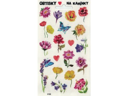 Obtisky na kamínky - kytičky
