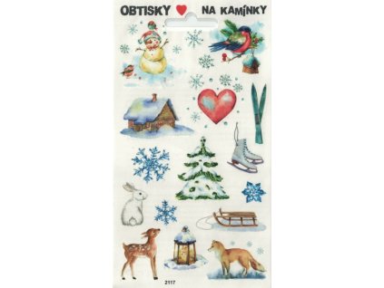 Obtisky na kamínky - zimní 1