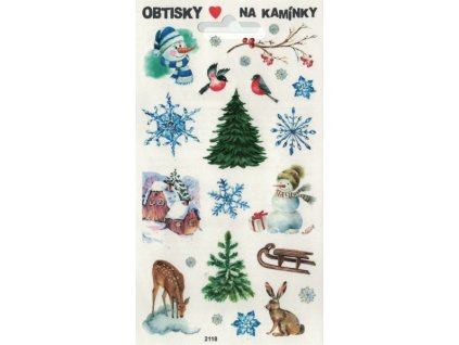Obtisky na kamínky - zimní 2