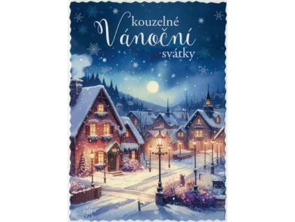 Pohlednice vánoční Noční