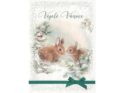 Pohlednice Vánoční králíčci