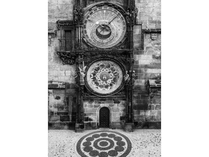 Pohlednice Staroměstský orloj (ČB)