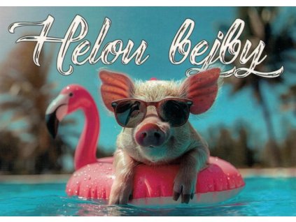 Pohlednice Helou bejby prasátko