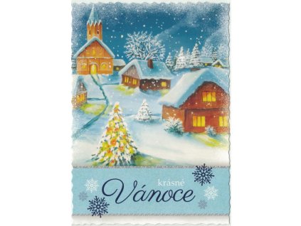 Pohlednice Vánoční malovaná 1