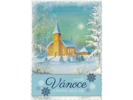 Pohlednice Vánoční malovaná 4