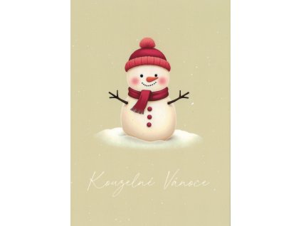 Pohlednice Kouzelné Vánoce - sněhulák