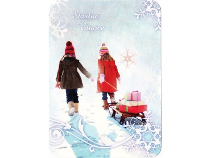 Vánoční pohlednice třpyt 78