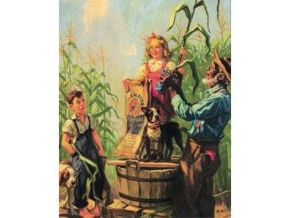 Pohlednice Děda farmář
