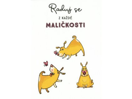 Pohlednice Raduj se - pejsek