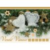 Pohlednice Vánoční - srdíčka