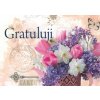 Pohlednice Gratuluji - květiny