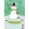 Pohlednice Vánoční sněhulák