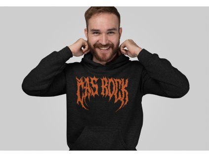 heathered hoodie mockup of a man smiling at a studio 28747