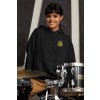 pullover hoodie mockup featuring a smiling female drummer 33346