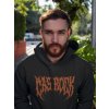 red head man wearing a pullover hoodie mockup while on the street a17733