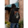 hoodie mockup of the back of a man with long locs m24769