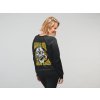 back view sweatshirt mockup of a woman smiling 22322