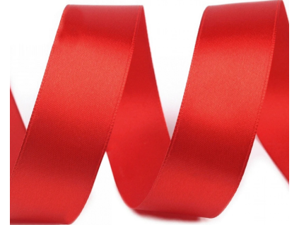 stuha 25mm červená